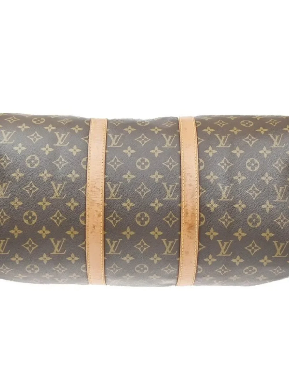 LOUIS VUITTON Keepall 50 Travel Hand Bag Monogram Leather Brown